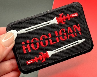 Hooligan Embroidered Iron On Patch
