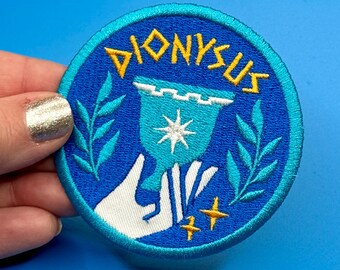 Dionysus Embroided Iron On Patch