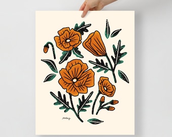 Poppies Floral Art Print