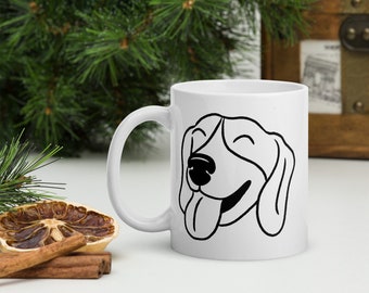 CUSTOM Mug with Your Pet's Face - 11oz Enamel Mug, Microwave and Dishwasher Safe