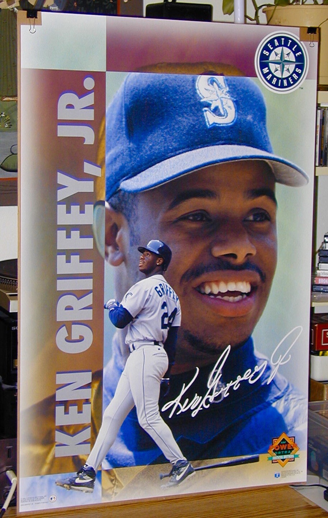 Ken Griffey Jr. Portrait Seattle Mariners MLB Baseball Poster Etsy