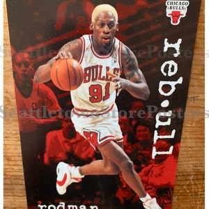 Dennis Rodman Rare &quot;Reb-ull&quot; 23x34 inches Full Sized Excellent Original Hard to Find Poster