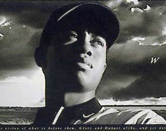 Tiger Woods "Hope and Glory" SEALED Nike Original 6 Foot Golf Poster. Excellent Unused and Rare! Huge.