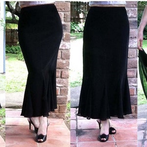 Gored Skirt PDF Sewing Pattern Godet Maxi Skirt Women's Sewing Pattern ...