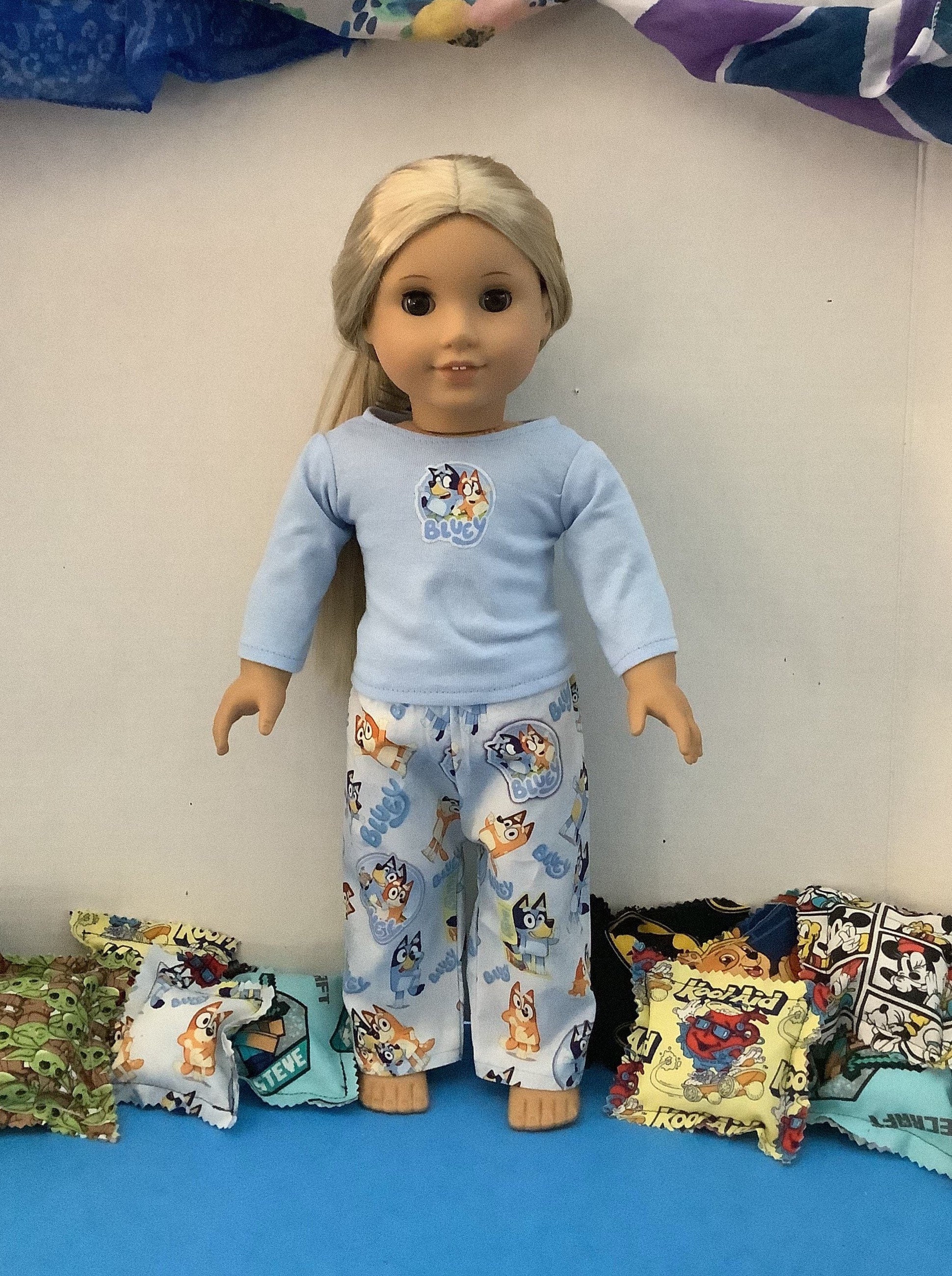 Dongzhur 18 Inch Doll Clothes Pajamas Suit Doll Pajamas Children For DIY  18 Doll Clothes And Accessories WWP7064
