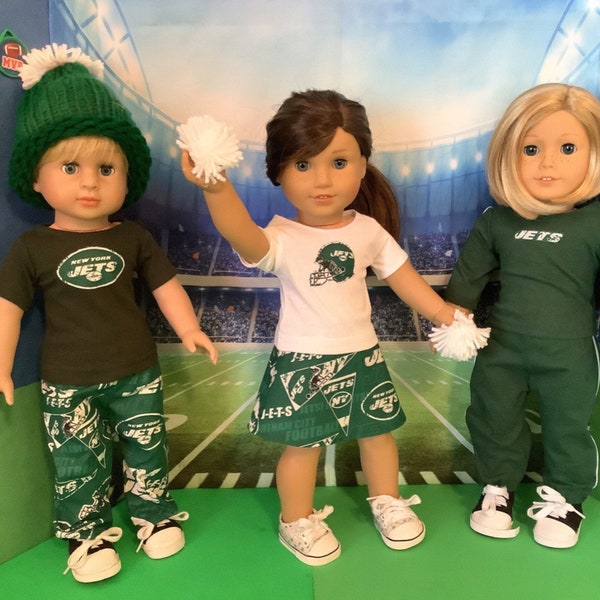 New York JETS! 18in Doll Clothes, Handmade, Fits all 18 Inch Dolls