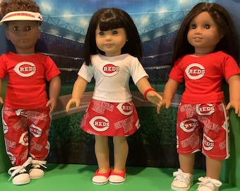 Cincinnati REDS! 18 Inch Doll Clothes ,Handmade ,Fits All  18 Inch Dolls  Baseball Outfit