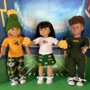 Green Bay,PACKERS! 18 Inch Doll Clothes, Handmade, Fits All18 inch Doll