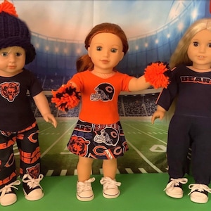 Chicago BEARS! 18in Doll Clothes, Handmade, Fits all 18 inch dolls