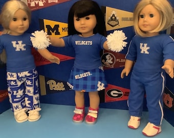 University of Kentucky Wildcats 18 Inch Doll Clothes, Football Outfit Set