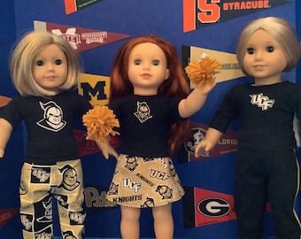 University of Central Florida Knights 18 Inch Doll Clothes, College Football Outfit