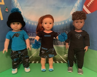 Carolina PANTHERS! 18 Inch Doll Clothes,Handmade,Fits All 18 inch Dolls