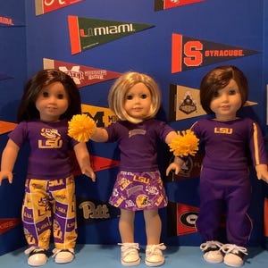 Louisiana State,LSU TIGERS! 18 Inch Doll Clothes ,Handmade ,Fits All  18 Inch Dolls