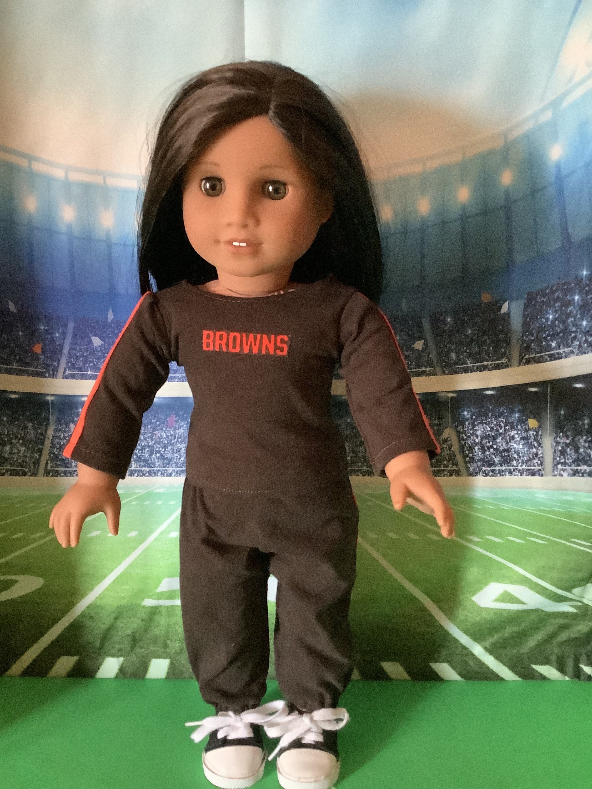 Cleveland BROWNS! Outfits! 18in Doll Clothes, Handmade, Fits All