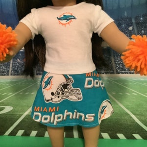 Miami DOLPHINS! Outfits! 18in Doll Clothes, Handmade, Fits all 18 inch dolls bild 6