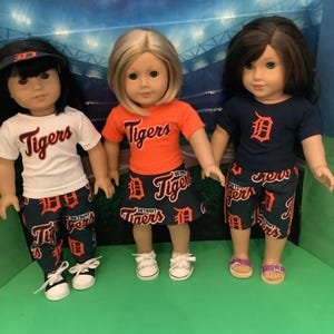 Detroit TIGERS ! 18 inch doll clothes , Handmade ,Fits all 18 Inch Dolls, Baseball Outfit