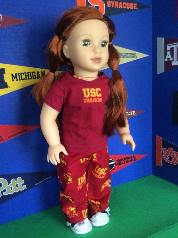 PJS AMERICAN MADE DOLL CLOTHES FOR 18 INCH DOLLS = GEORGIA BULLDOGS 
