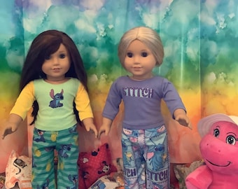Character Print Pajamas! Handmade 18 Inch Doll Clothes