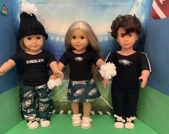 Philadelphia  EAGLES ! 18 Inch Doll Clothes ,Handmade ,Fits All 18 Inch Dolls