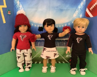 Atlanta FALCONS! Outfits! 18 inchDoll Clothes, Handmade, Fits all 18 inch Doll