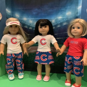 Chicago  CUBS! 18 Inch Doll Clothes , Handmade , Fits All  18 Inch Dolls, Baseball Outfit