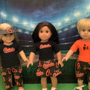 Baltimore  ORIOLES ! 18 Inch Doll Clothes ,Handmade ,Fits All  18 Inch Dolls  Baseball Outfit