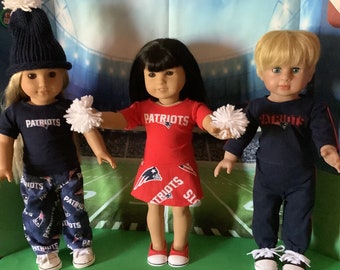 New England PATRIOTS! 18inch Doll Clothes,Handmade, Fits all 18 inch dolls