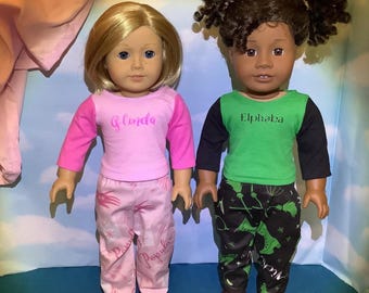 WICKED - Character Print Pajamas! Handmade 18 Inch Doll Clothes