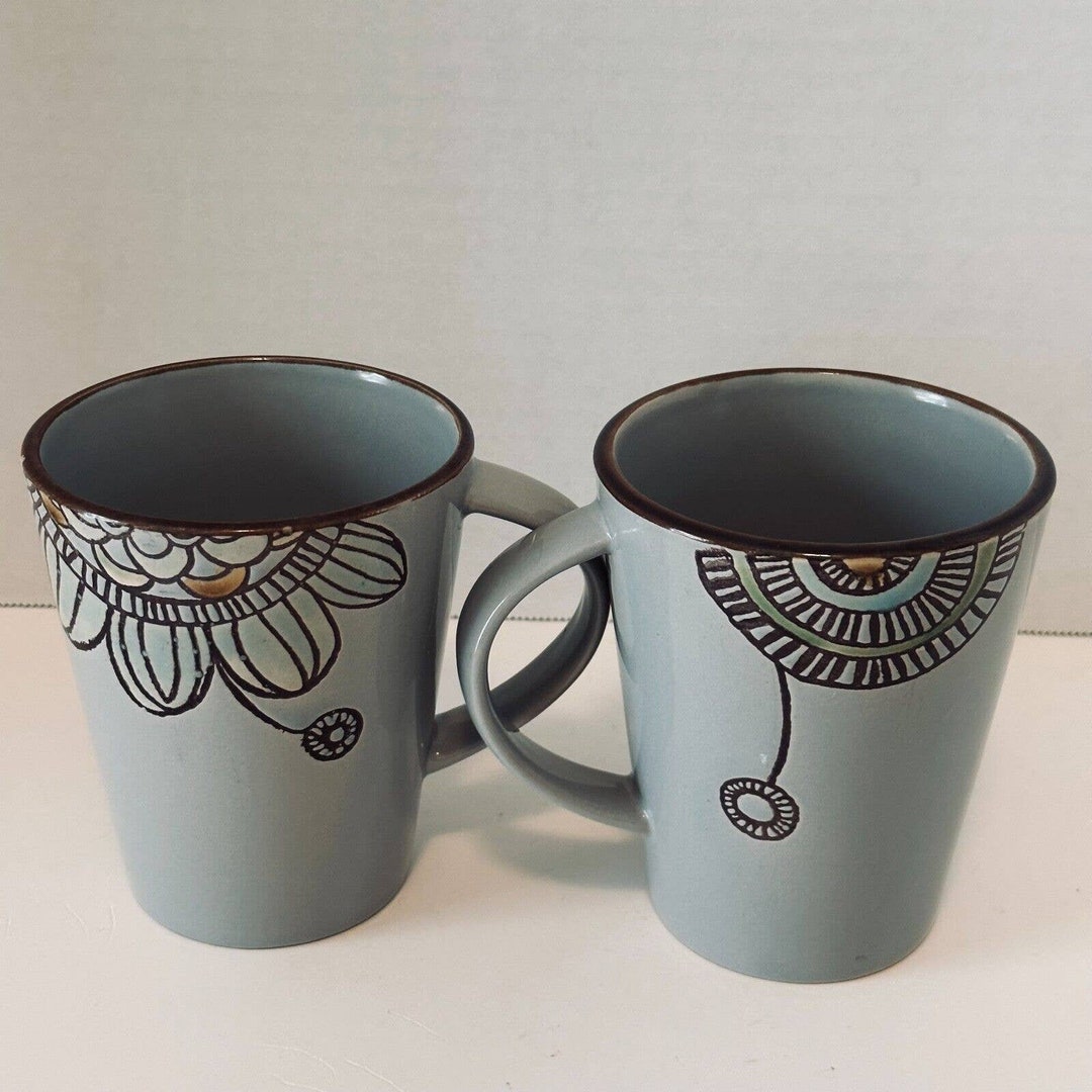 Threshold Vermilion Coffee Mug/cup Set of 2 Grey Etsy