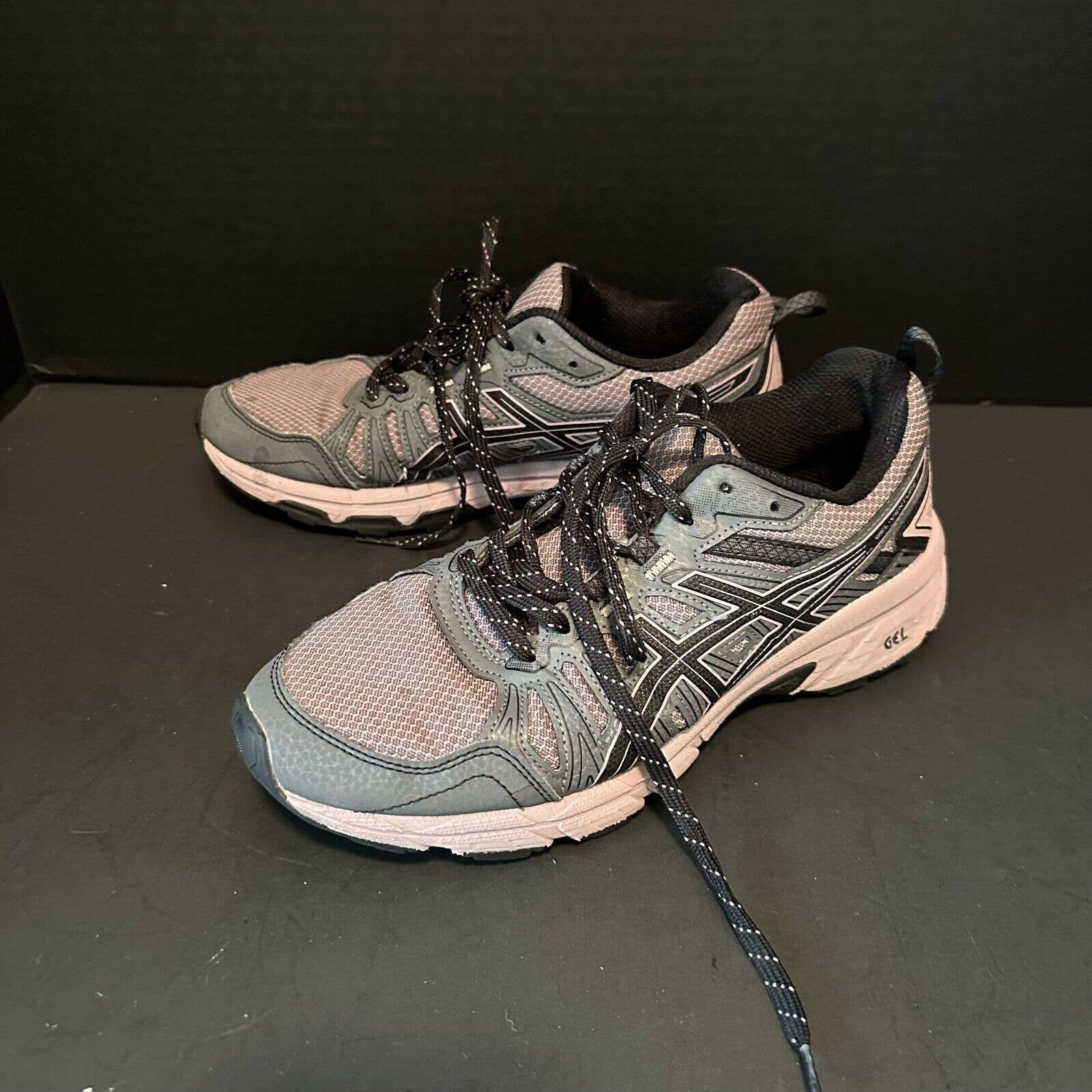 ASICS Womens gel Venture 7 1012A476 Gray black Running Shoes