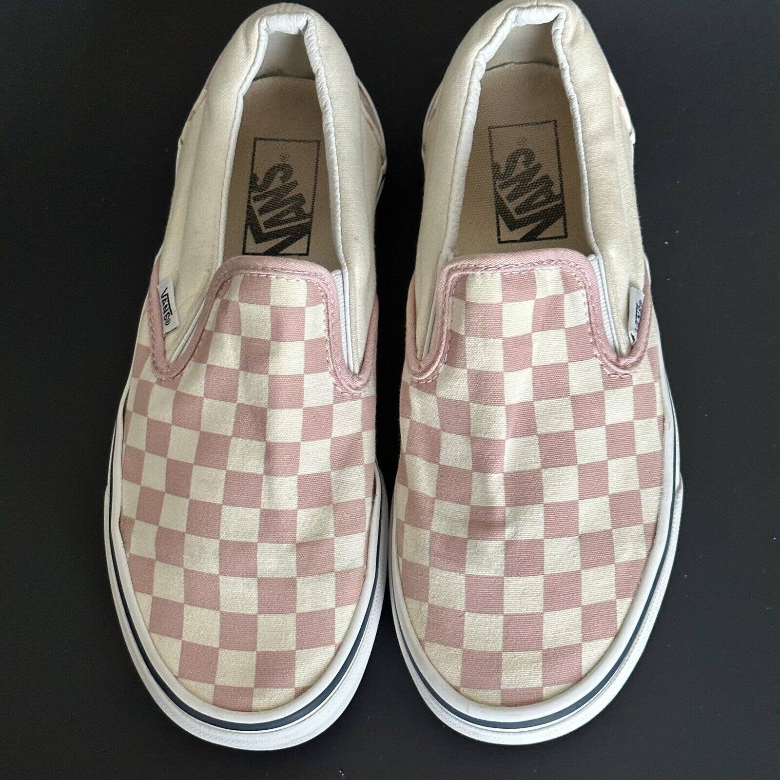 Nude checkered hotsell slip on vans