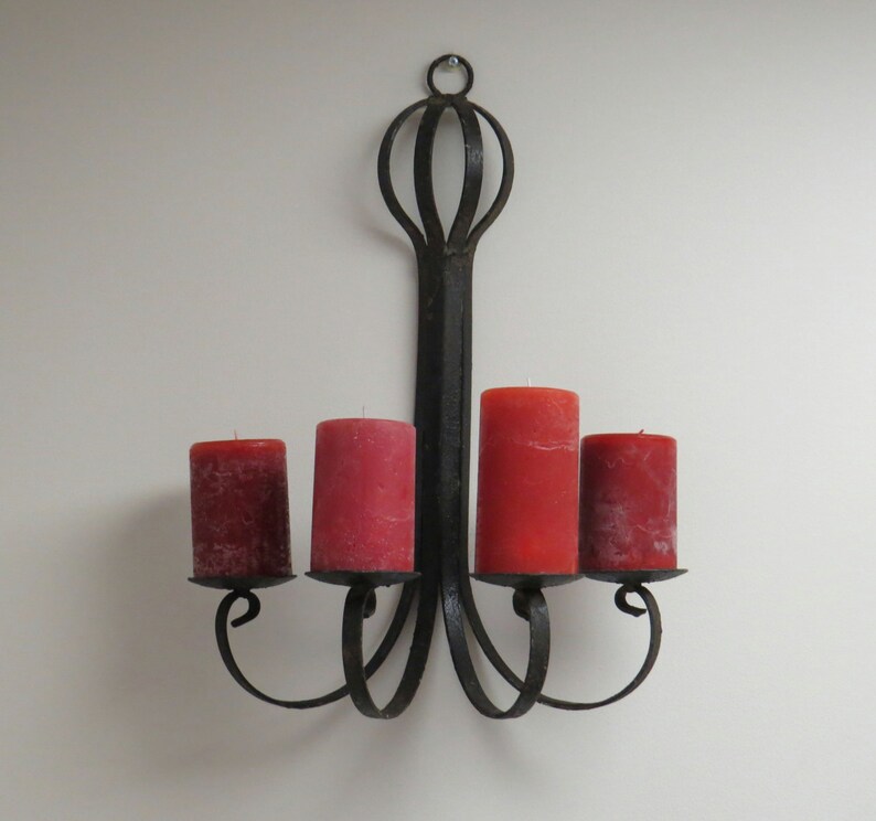 Candle Holder Rough Metal Wall Decor Gothic Candles Etsy