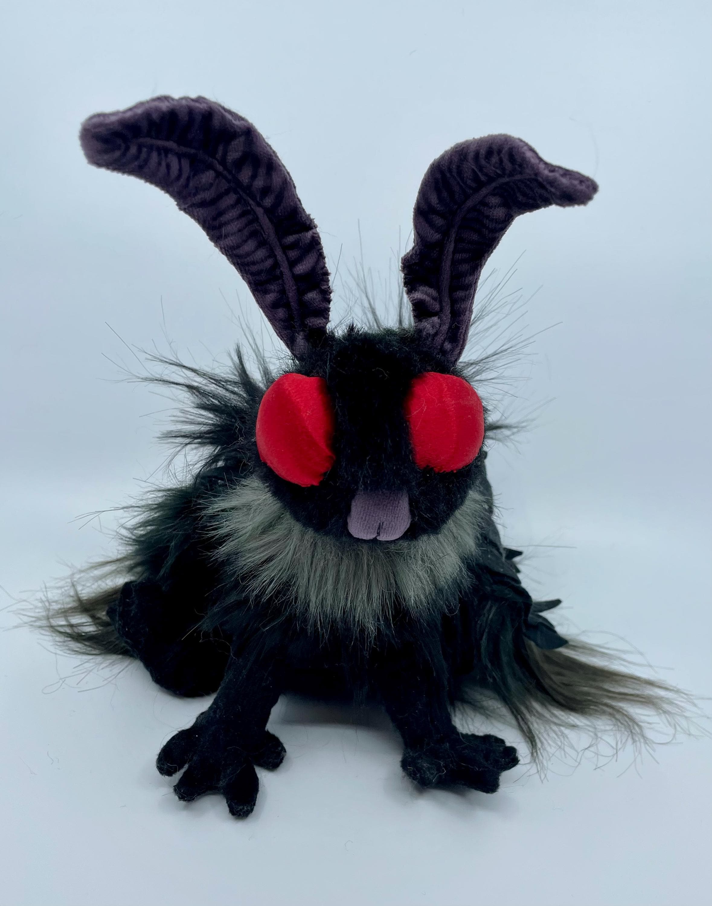 Handmade Mothman Plush: Poseable Antennae, Cryptid Cuddle Toy - Etsy