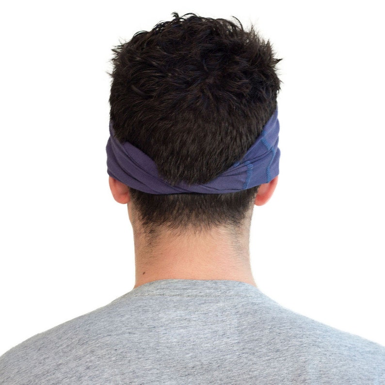 ENSO Classic Navy Blue Headband for Men. Best Selling Etsy
