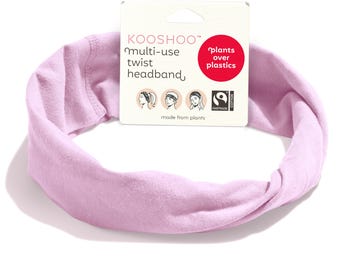 Fascia per capelli intrecciata in cotone biologico Pink Mist / accessorio per capelli vegano, unisex, ecologico e di origine vegetale, super comodo e morbido