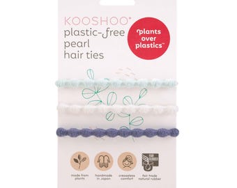 KOOSHOO Elastici per capelli senza plastica con perle per capelli sani – Prevengono rotture, effetto crespo e danni