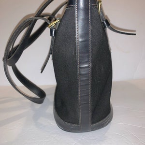 vintage Dooley & Bourke Sac seau cabriolet tout noir