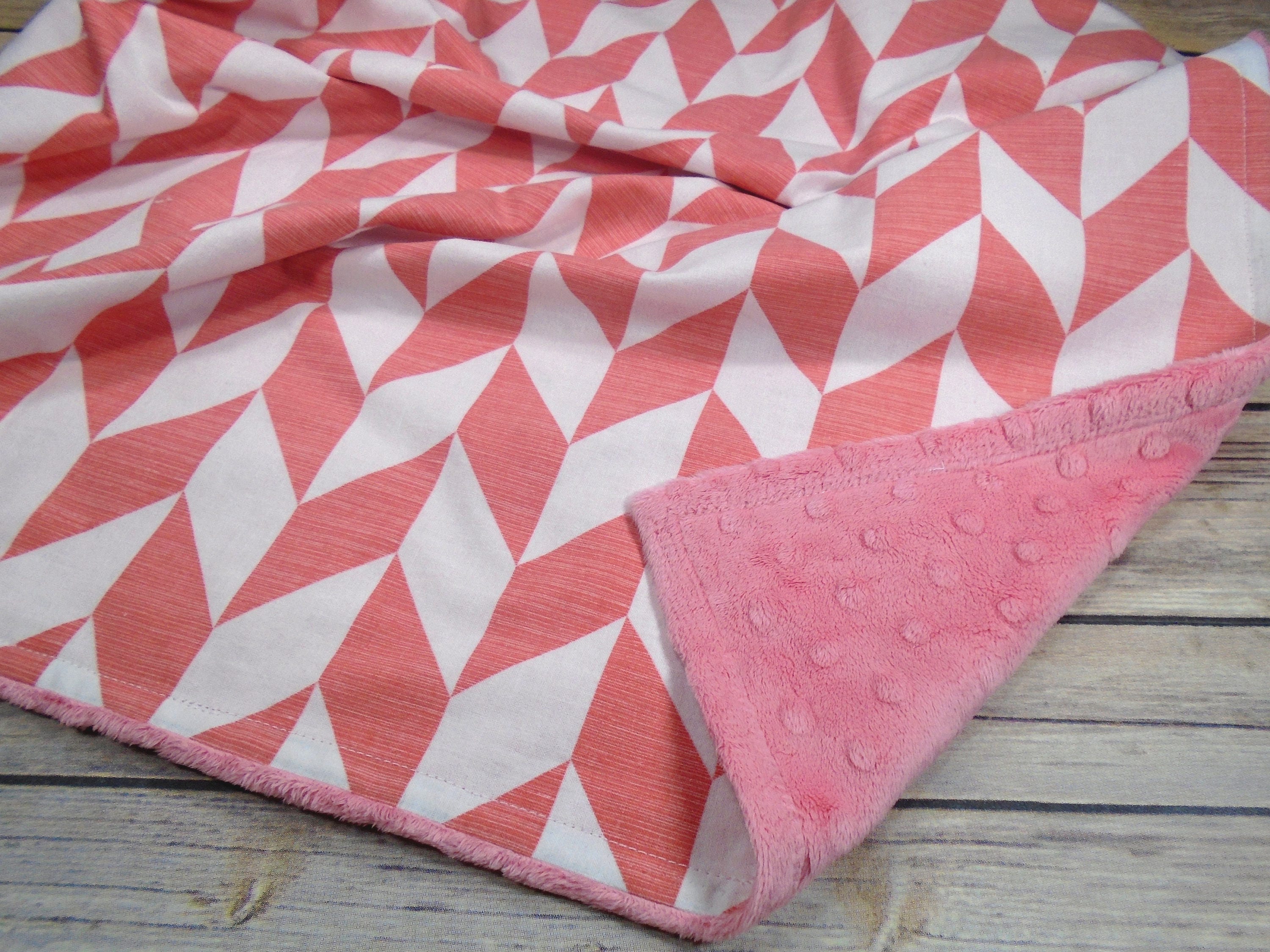 Coral Baby Blanket Coral Baby Bedding Coral Baby Gift Etsy