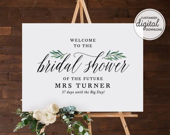 Personalized Bridal Shower Welcome Sign Printable Template | Etsy