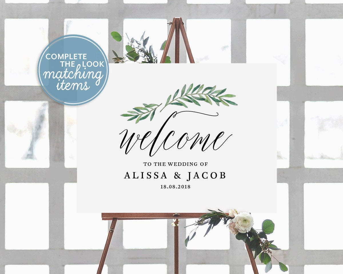 Greenery Please Sign Our Guest Book Guestbook Sign Printable | Etsy