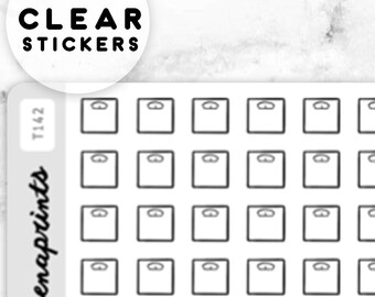 T142 | Weighing scale stickers - clear stickers, transparent stickers, planner stickers, agenda stickers, calendar stickers