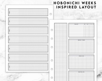 Hobonichi A5 Printable - Etsy