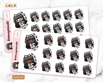 Laughing stickers - Lola diary stickers, journal stickers, planner stickers, agenda stickers, calendar stickers LOLA L817 LILY L843