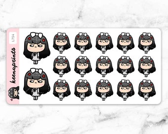 L754 | Side-eyeing stickers - planner stickers, agenda stickers, calendar stickers, stressed, tired, rest, health LOLA