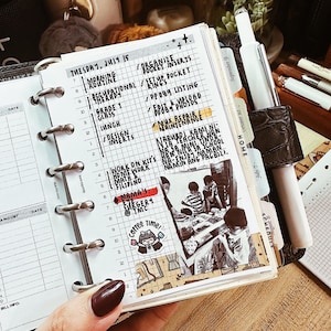 PP194 | Timed Daily and Undated Task Schedule for Pocket Rings Printable Planner
