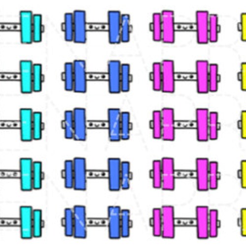 A207 | Workout Stickers - Daily Planner Stickers, Diary Stickers, Journal Stickers, Scrapbook stickers, gym stickers, dumbbell stickers