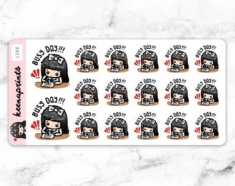 L266 | Busy day stickers - planner stickers, agenda stickers, calendar stickers, study, student, busy, school, work stickers
