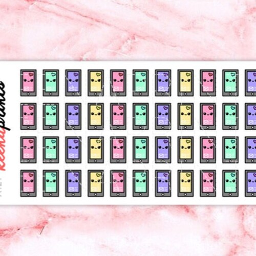 A121 | Mobile phone stickers, to call stickers, phone bill stickers, Repositionable Stickers Perfect for Erin Condren Life Planner, Filofax