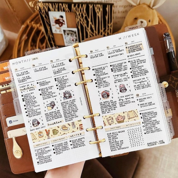 PP069 | Vertical weekly Planner Printable - personal rings