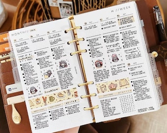 PP069 | Vertical weekly Planner Printable - personal rings